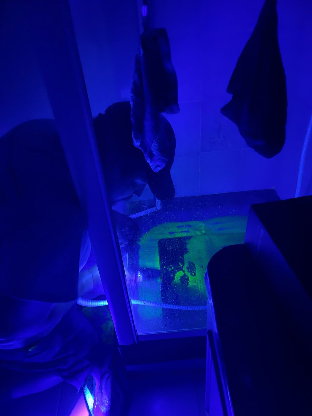 Recherche de fuite à la fluorescéine sous lampe UV par La Tuyauterie Française en Île-de-France